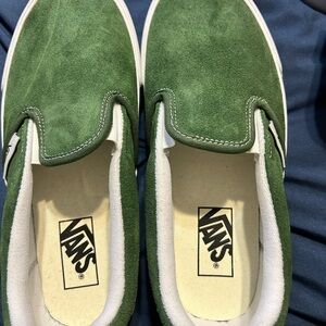 Vans Classic Green Suede Sneakers